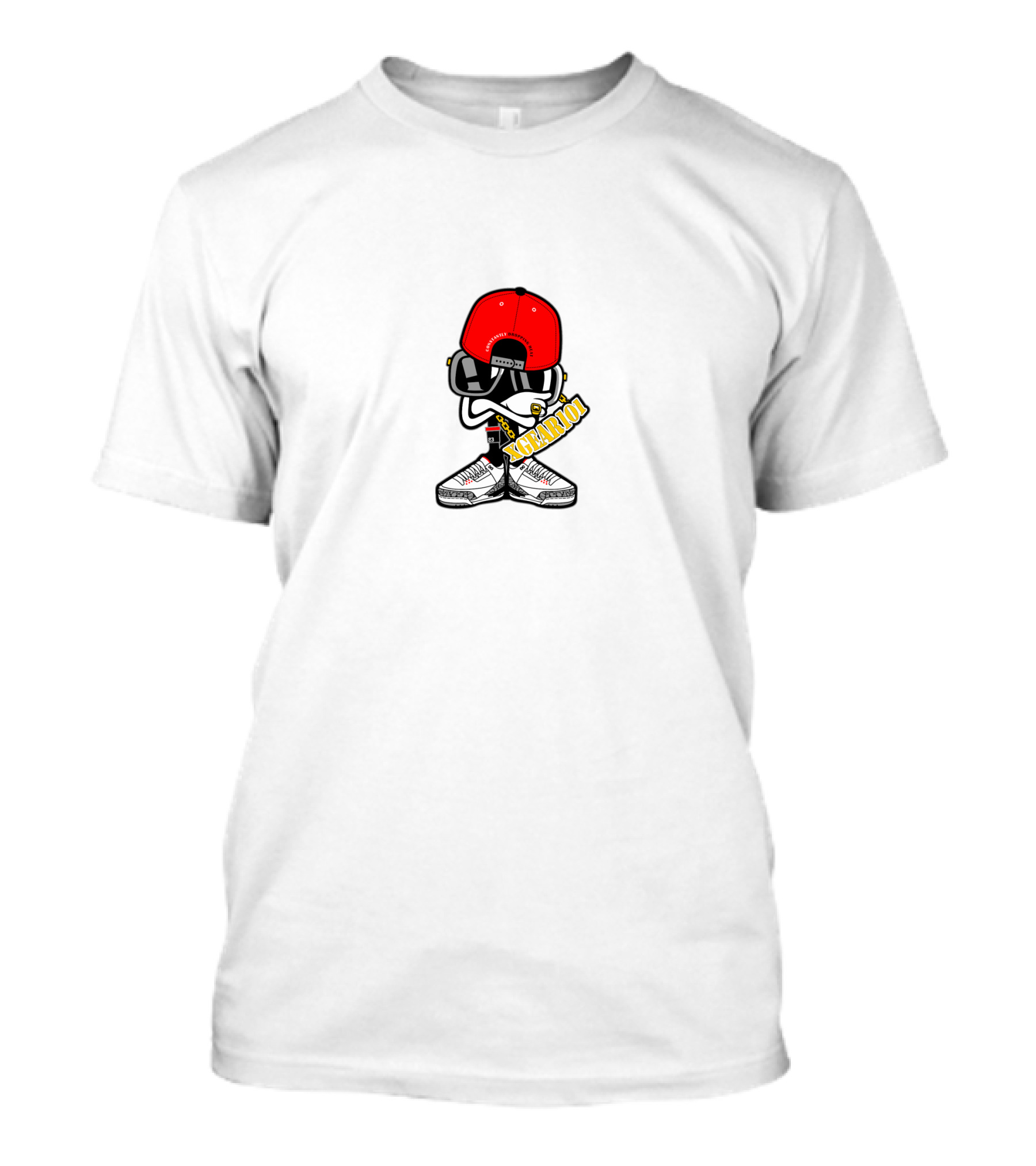 Stupid Fly Cartoon Character Red Cap Sneakers Hip Hop T-Shirt