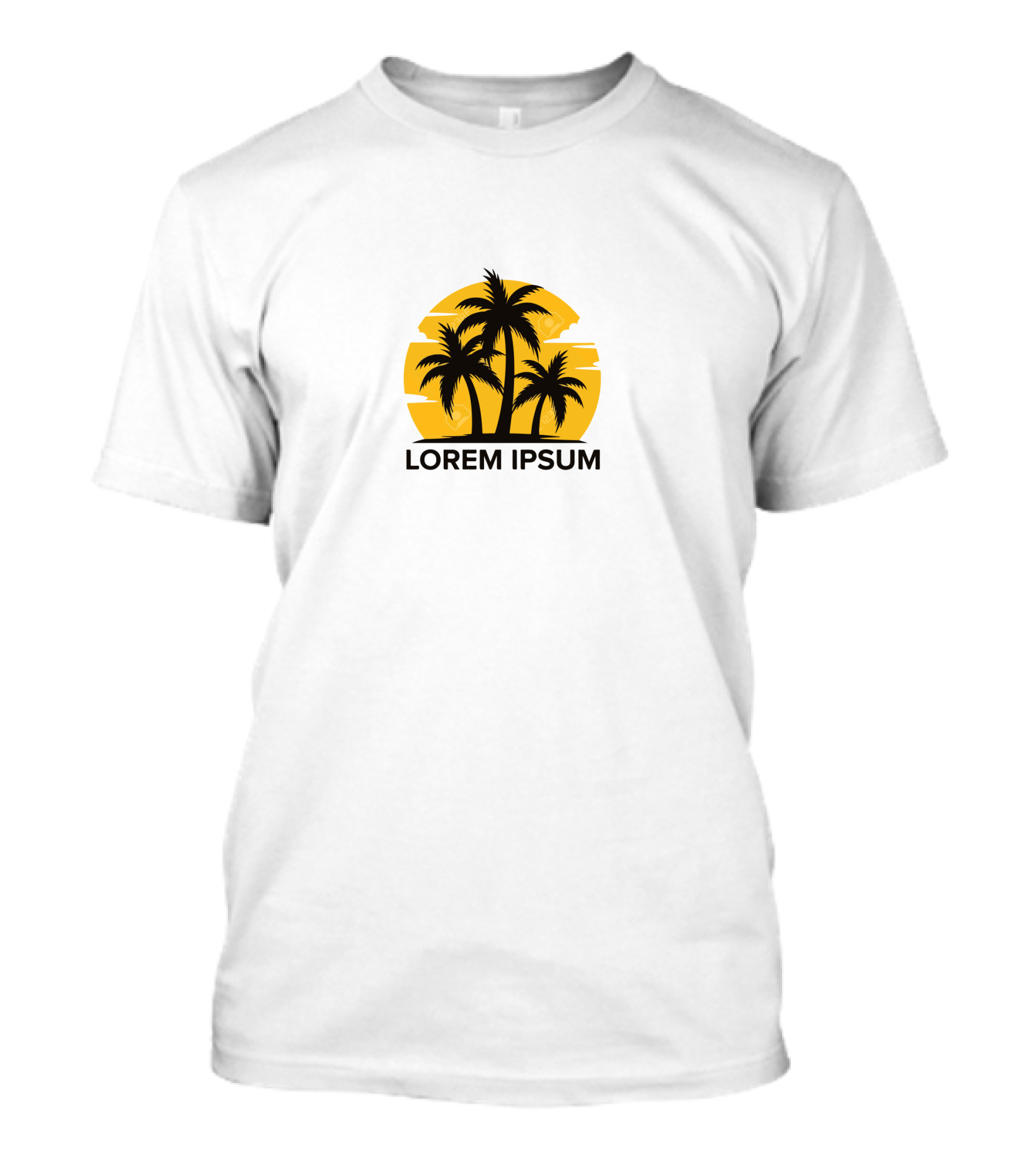 Lorem Ipsum Of The Trees Palm Silhouette Sunset T-Shirt