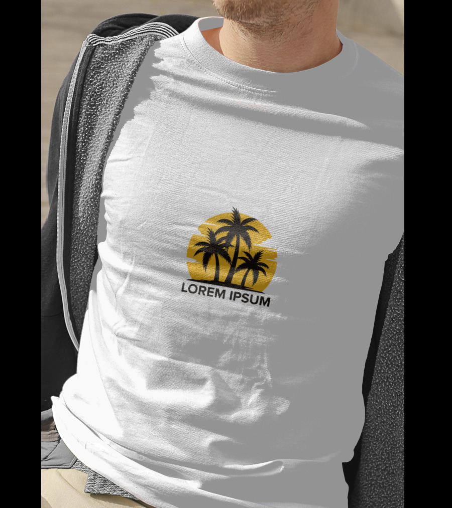 Lorem Ipsum Of The Trees Palm Silhouette Sunset T-Shirt