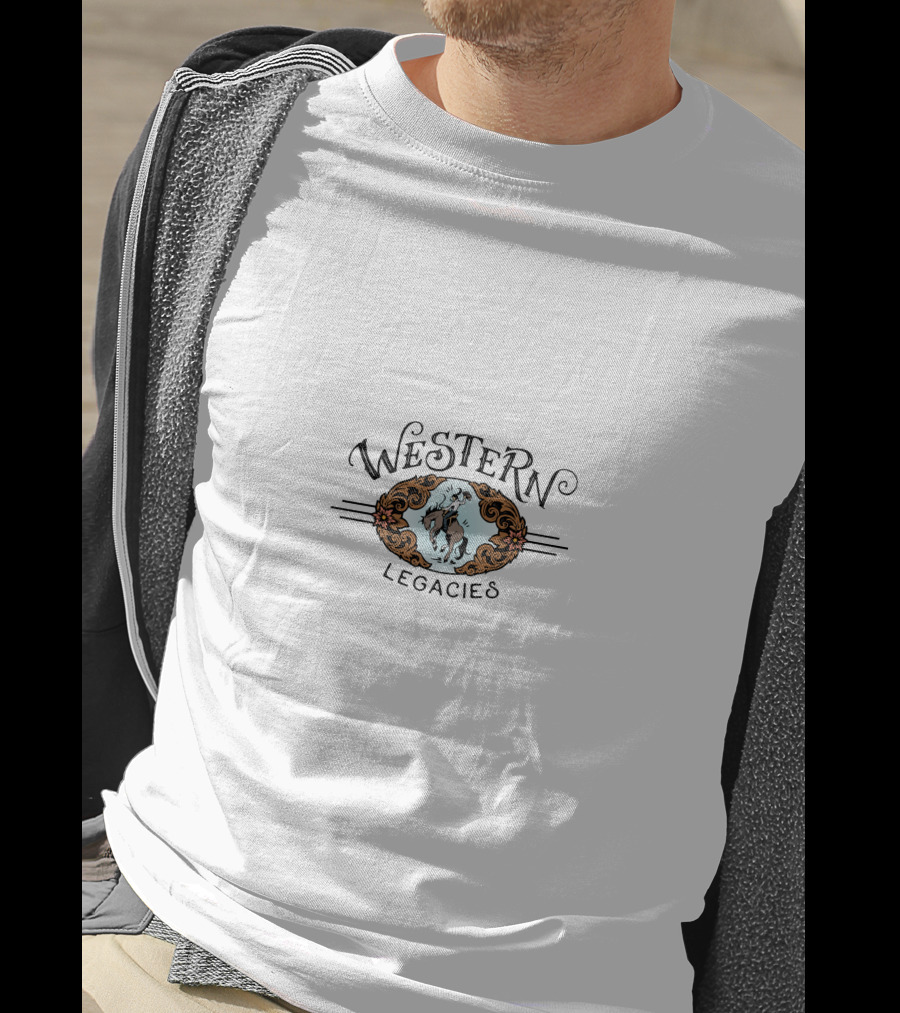 Western Legacies Roaring Stallion Emblem T-Shirt