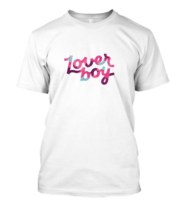 Loverboy Pastel Gradient Typography T-Shirt