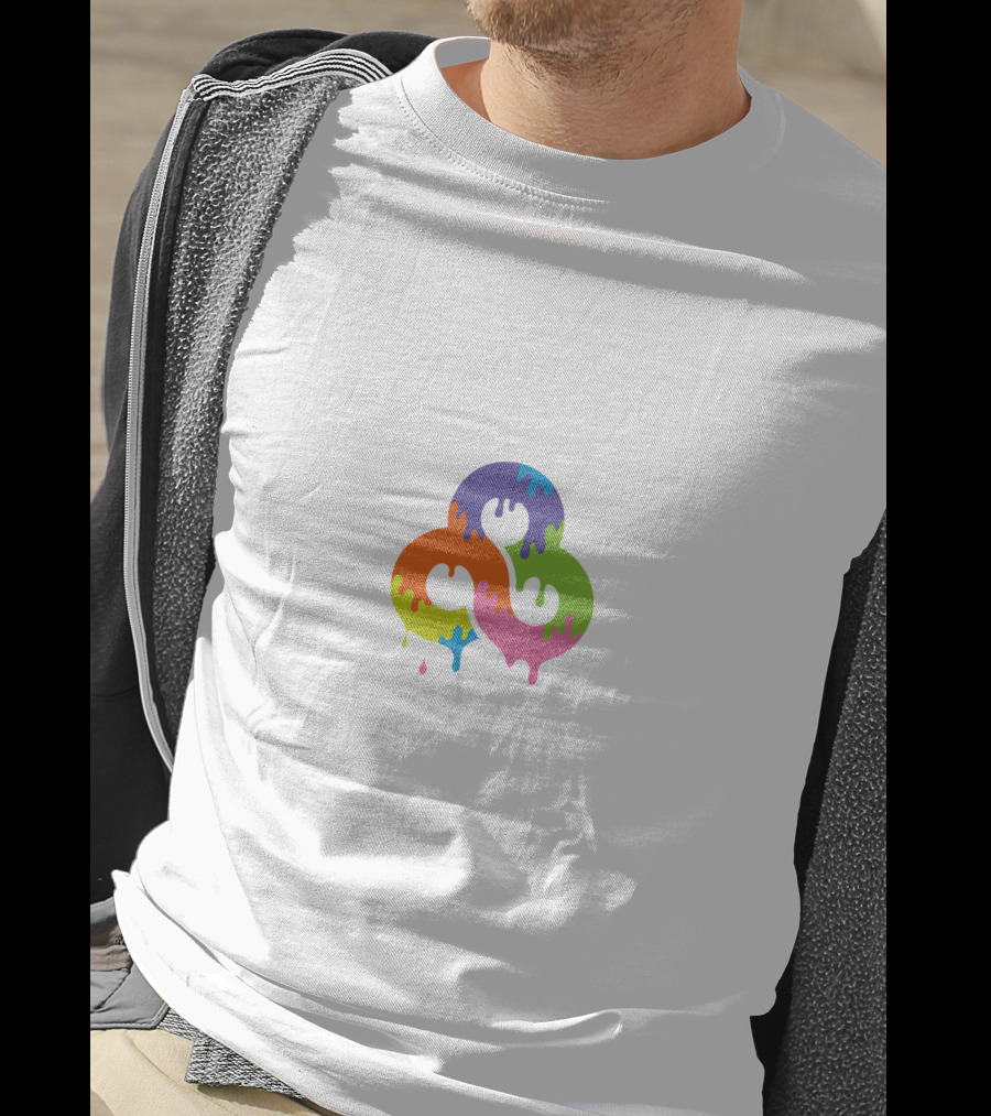 Bonnaroo Colorful Dripping Interlocking Circles T-Shirt