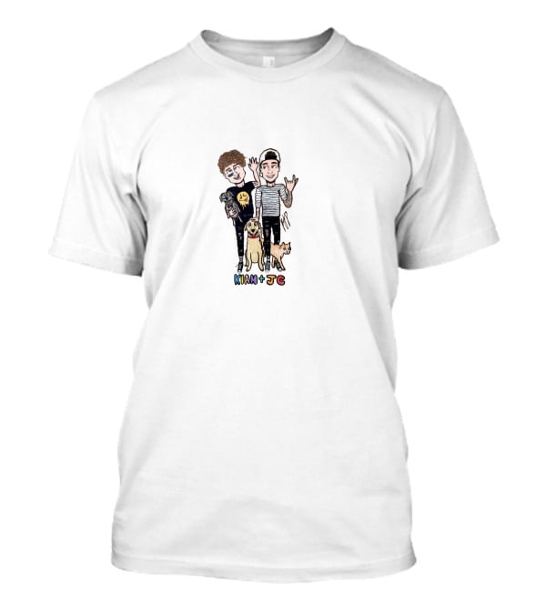 Kian And JC Cartoon With Dogs T-Shirt