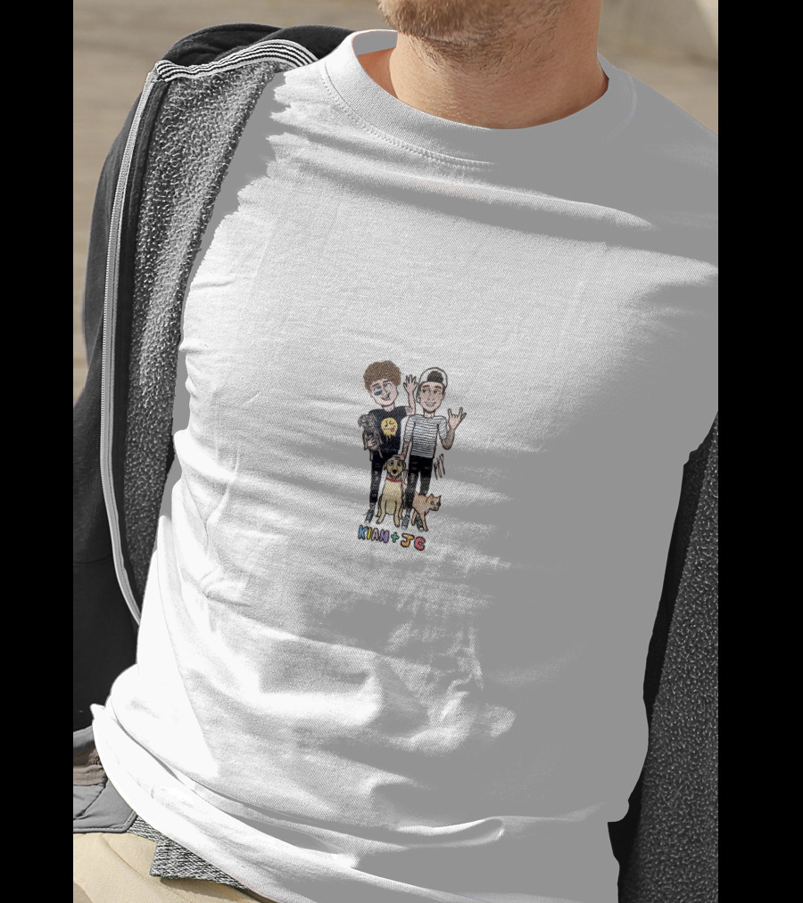 Kian And JC Cartoon With Dogs T-Shirt