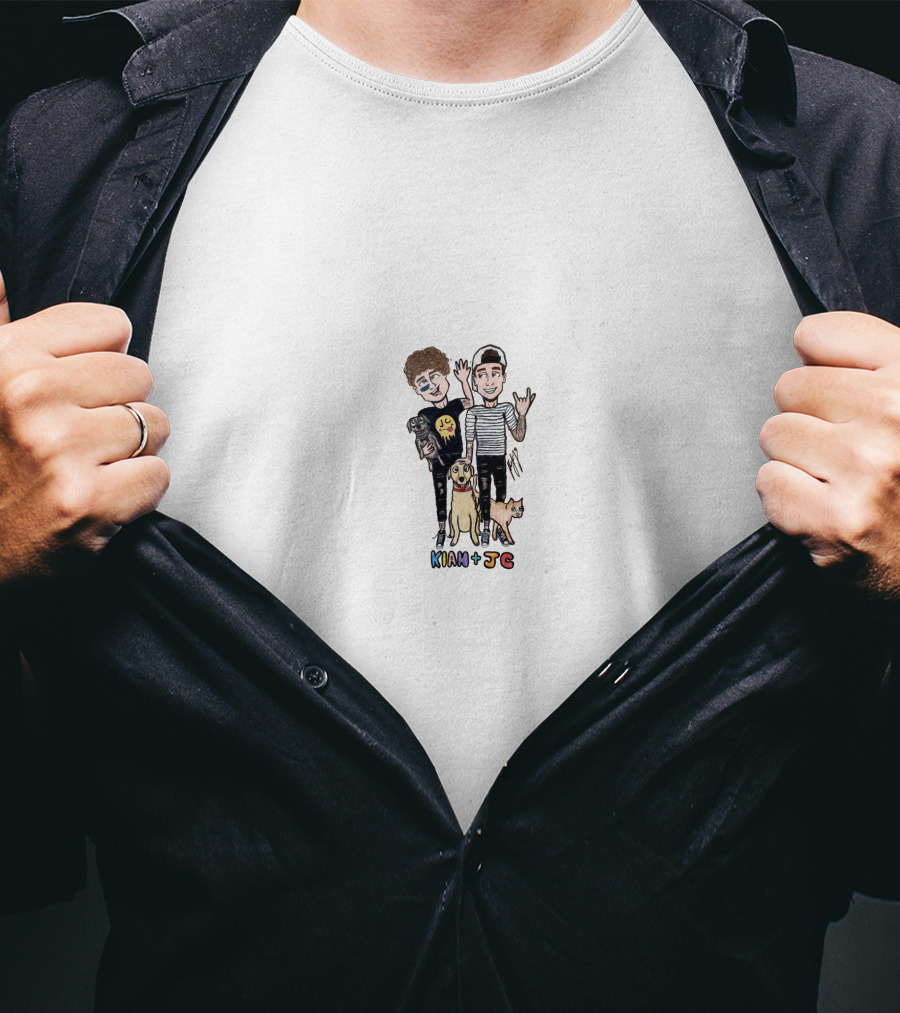 Kian And JC Cartoon With Dogs T-Shirt