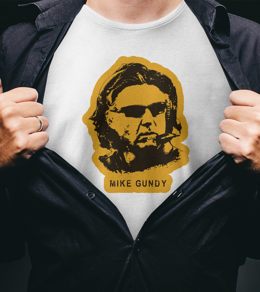 Mike Gundy Head Coach Silhouette With Sunglasses And Headset T-Shirt