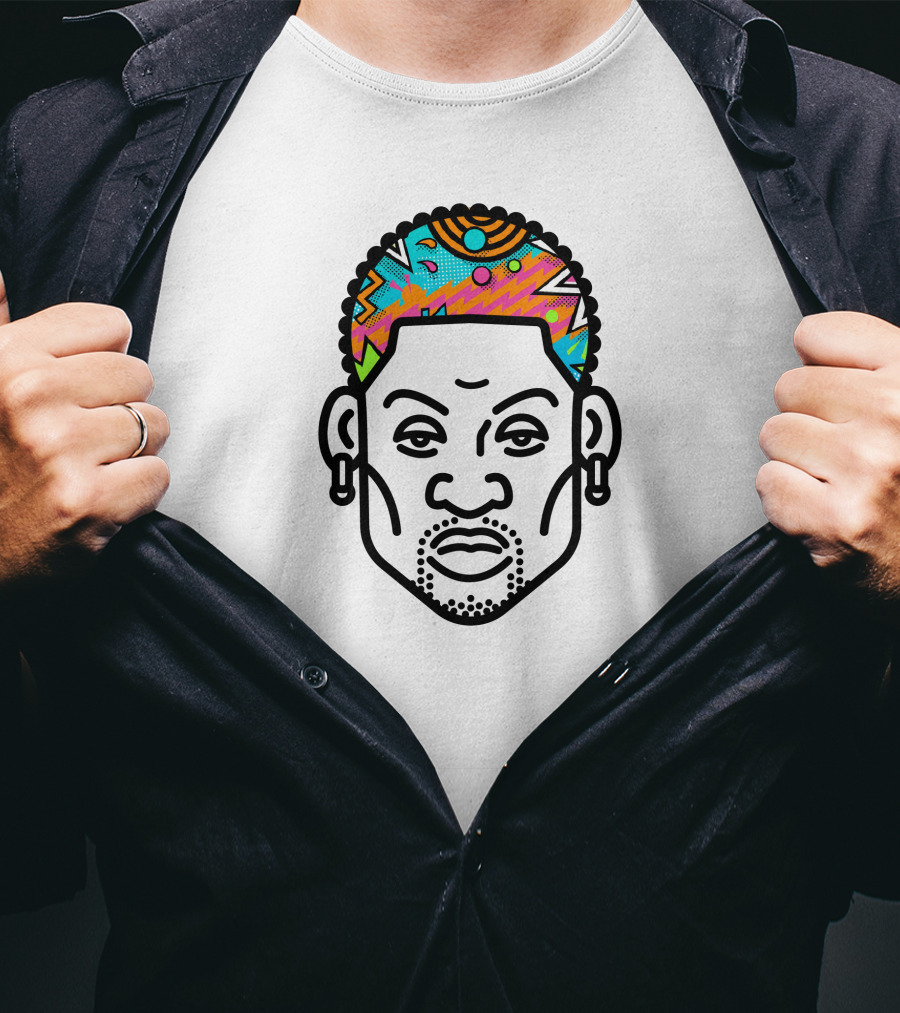 Dennis Rodman Colorful Hair T-Shirt