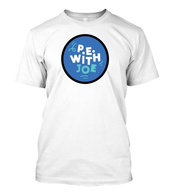 P.E. With Joe Fitness Icon Blue Circle T-Shirt