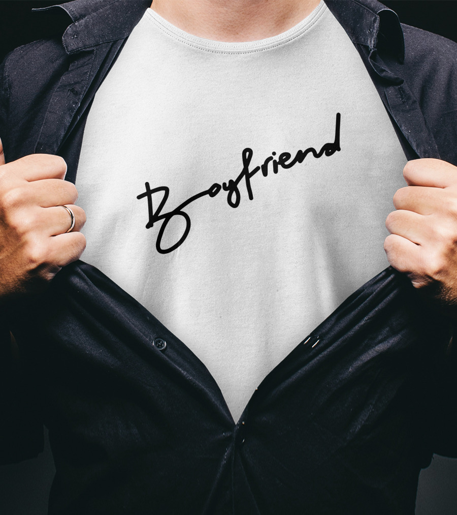 Boyfriend Text Minimalist Fashion T-Shirt