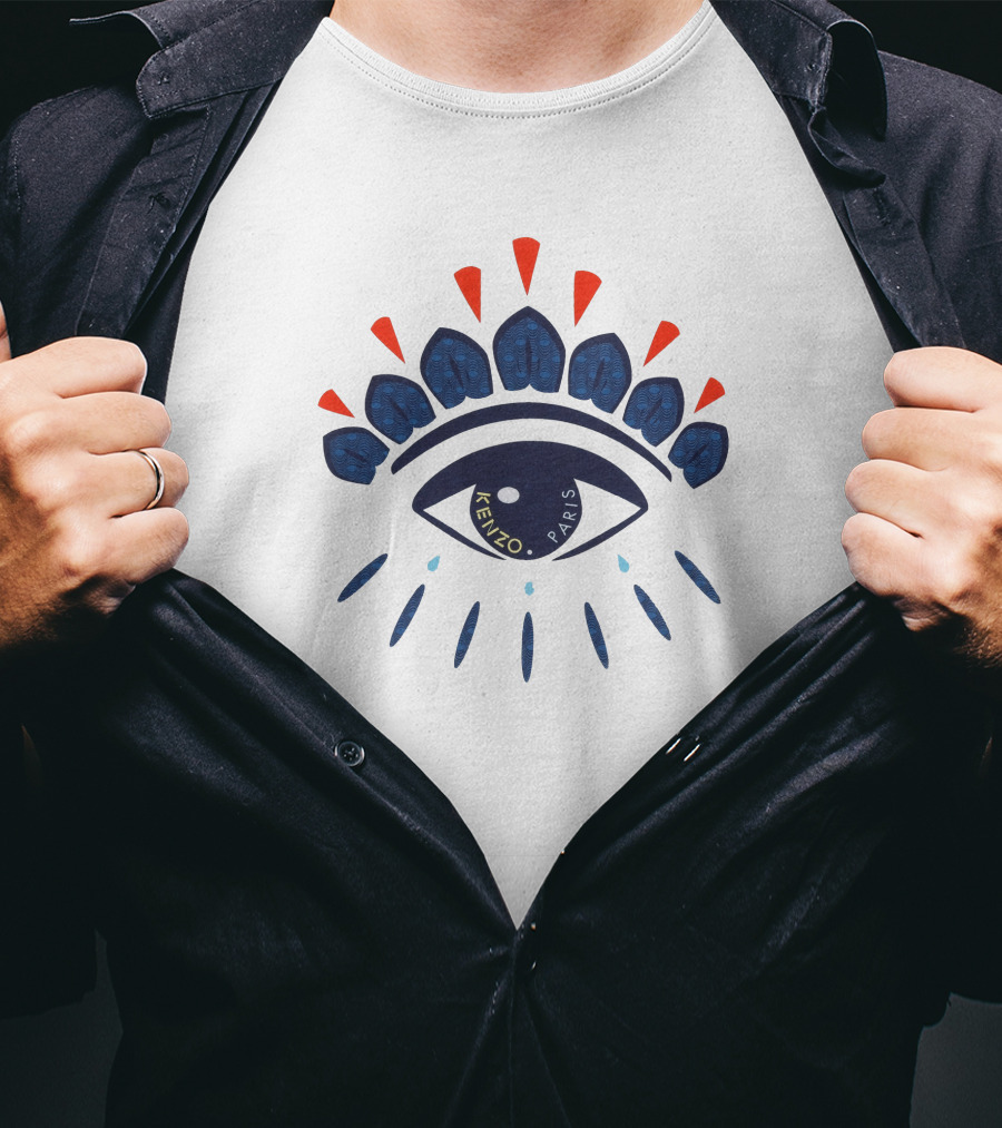 Kenzo Eye Paris Bold Graphic Motif T-Shirt