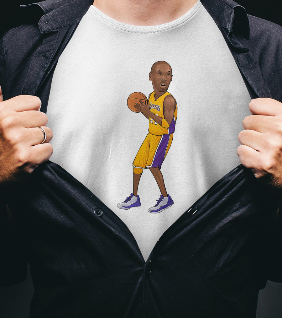 Lakers Kobe Basketball Player In Action T-Shirt
