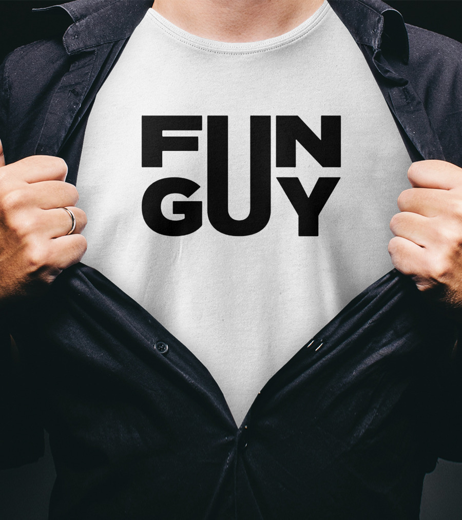 FUN GUY Text Bold Uppercase Letters T-Shirt