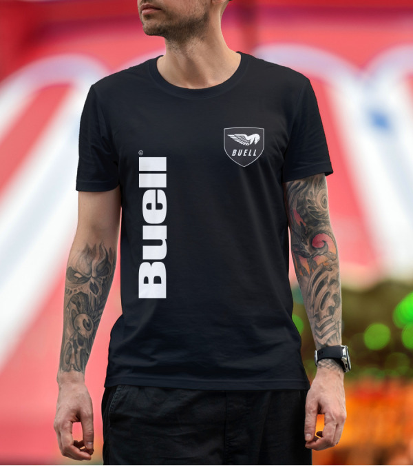 Premium T-Shirt: Buell Winged Logo Black T-Shirt Buell Winged Logo Black T-Shirt