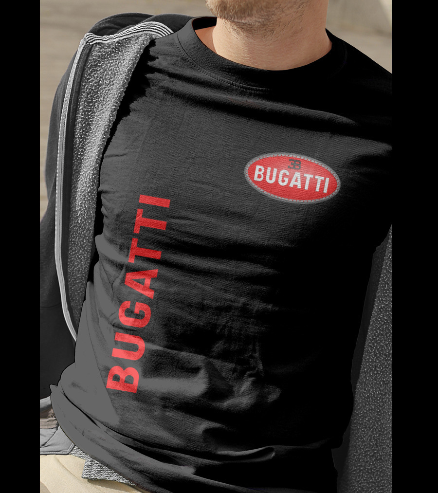 BUGATTI Red Oval Badge Logo T-Shirt