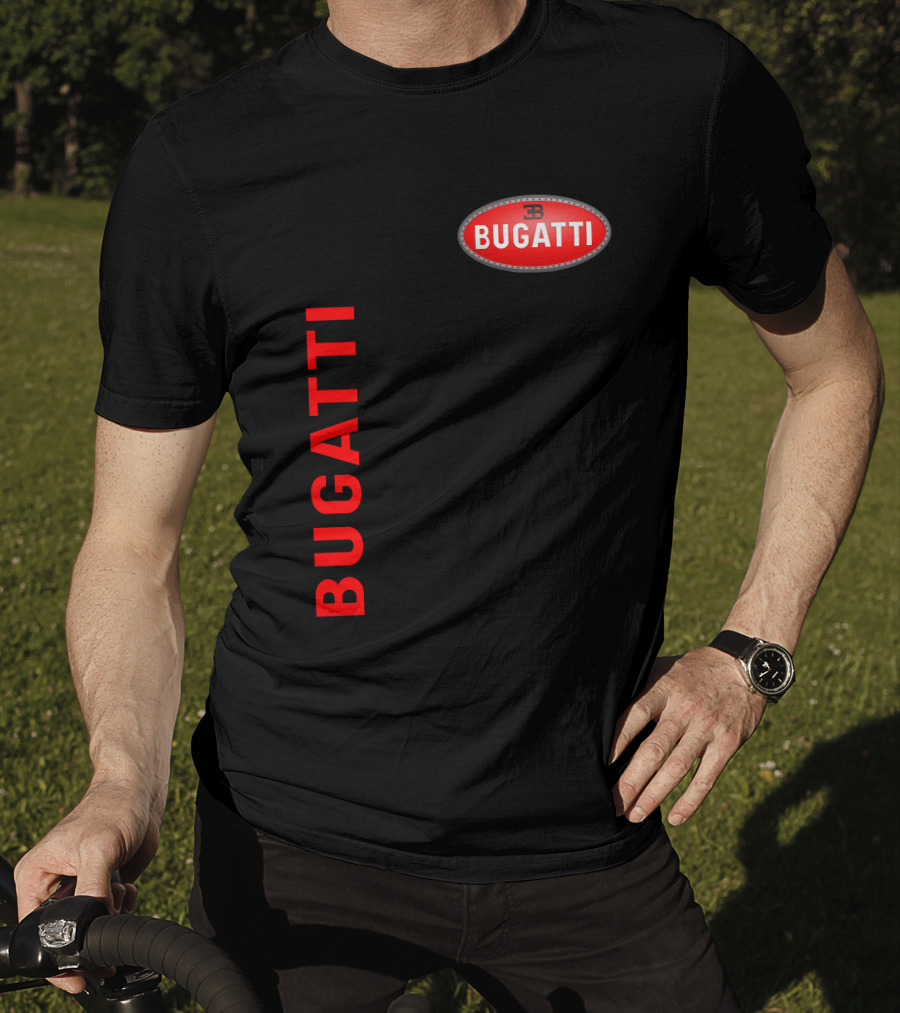 BUGATTI Red Oval Badge Logo T-Shirt