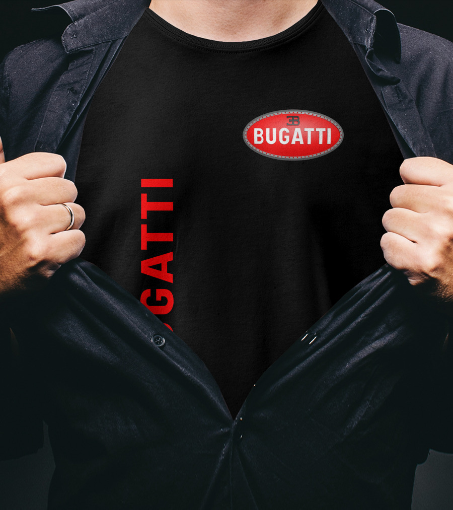 BUGATTI Red Oval Badge Logo T-Shirt
