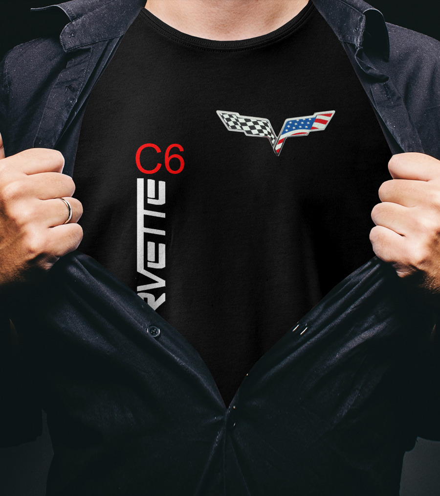 CORVETTE C6 Racing Flag T-Shirt