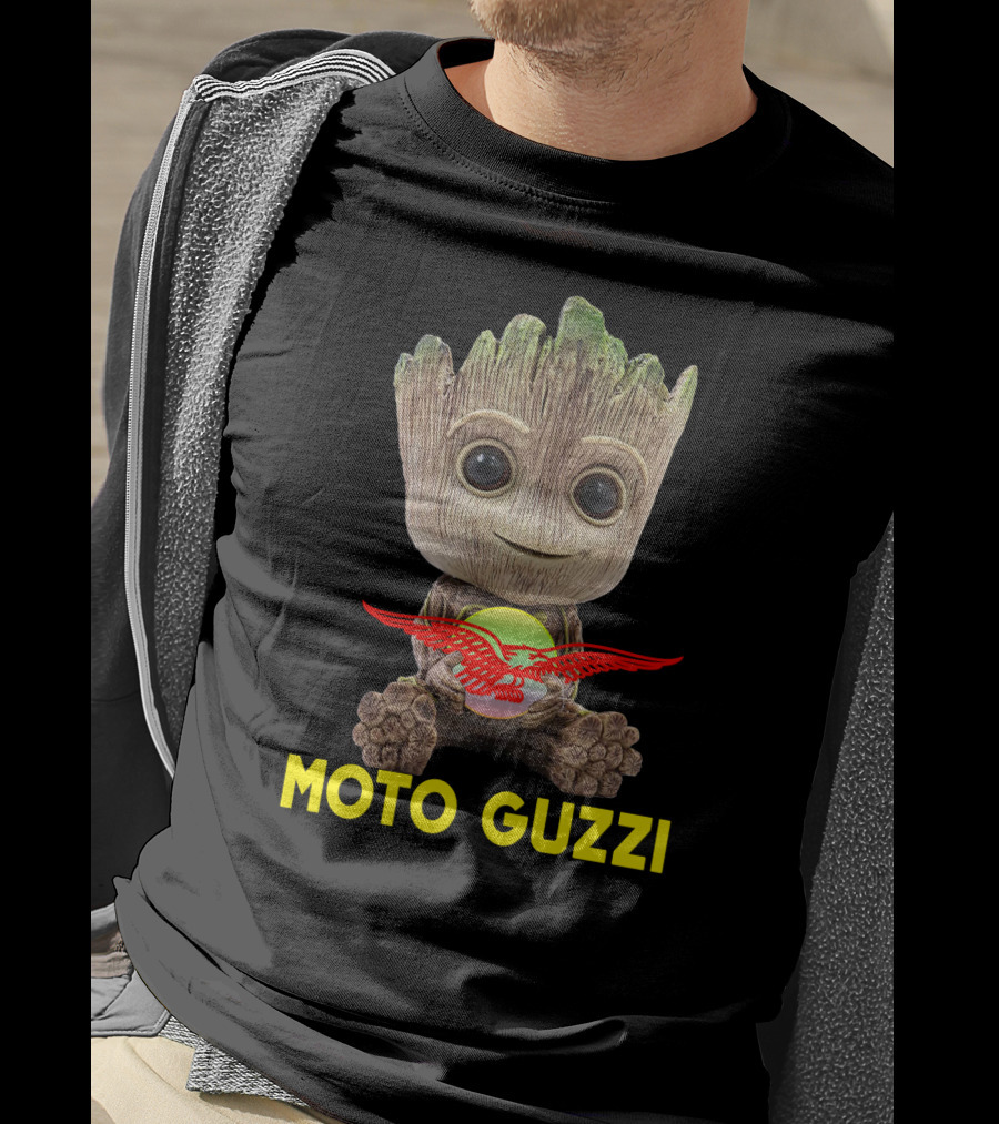 MOTO GUZZI GUZZI Baby Tree Character Holding Red Eagle T-Shirt