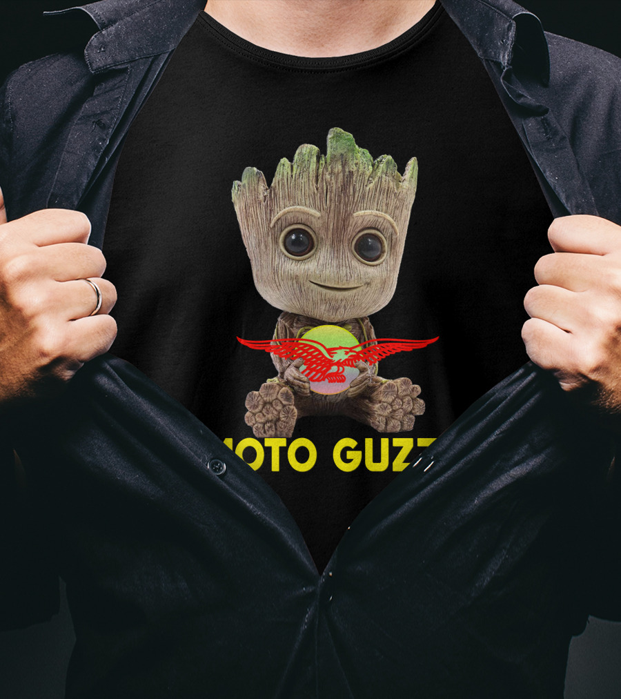 MOTO GUZZI GUZZI Baby Tree Character Holding Red Eagle T-Shirt
