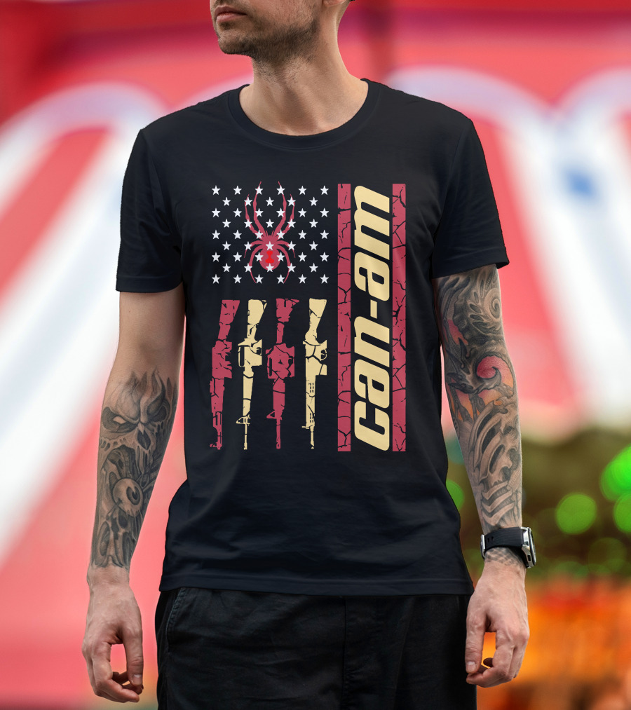 CAN-AM Spider Rifle American Flag T-Shirt