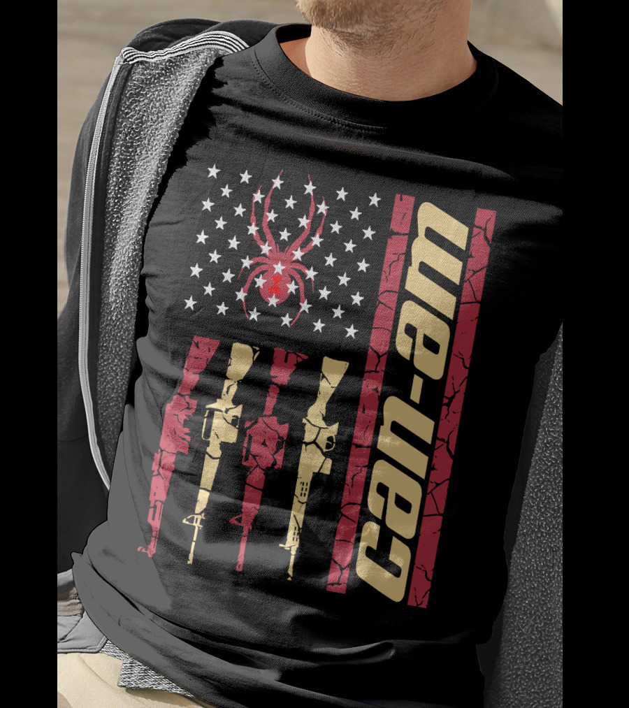 CAN-AM Spider Rifle American Flag T-Shirt