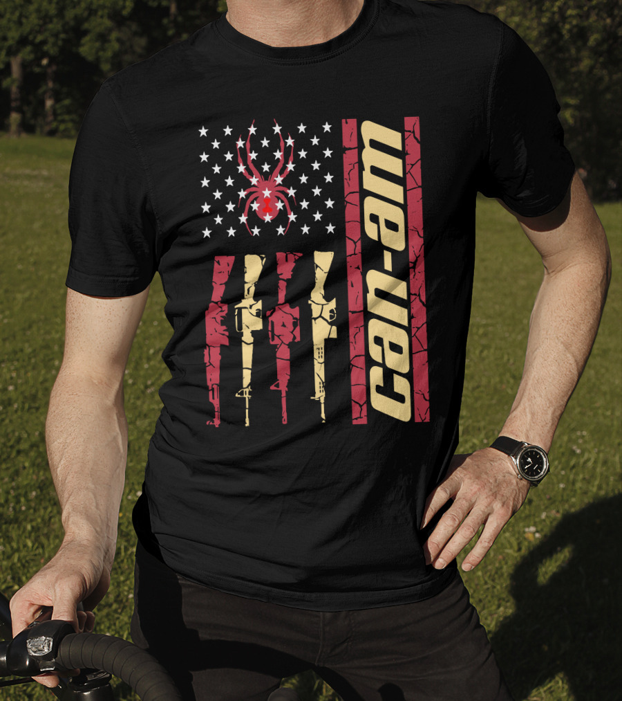 CAN-AM Spider Rifle American Flag T-Shirt