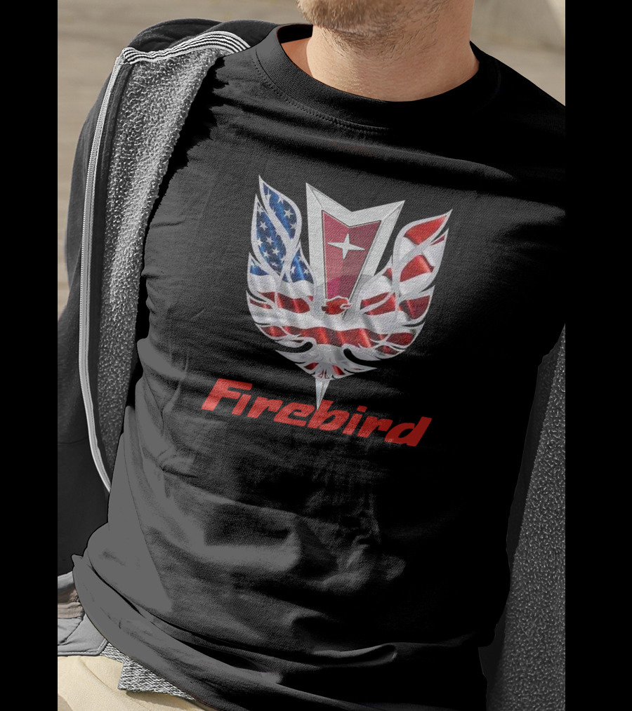 Firebird American Flag Eagle Emblem T-Shirt