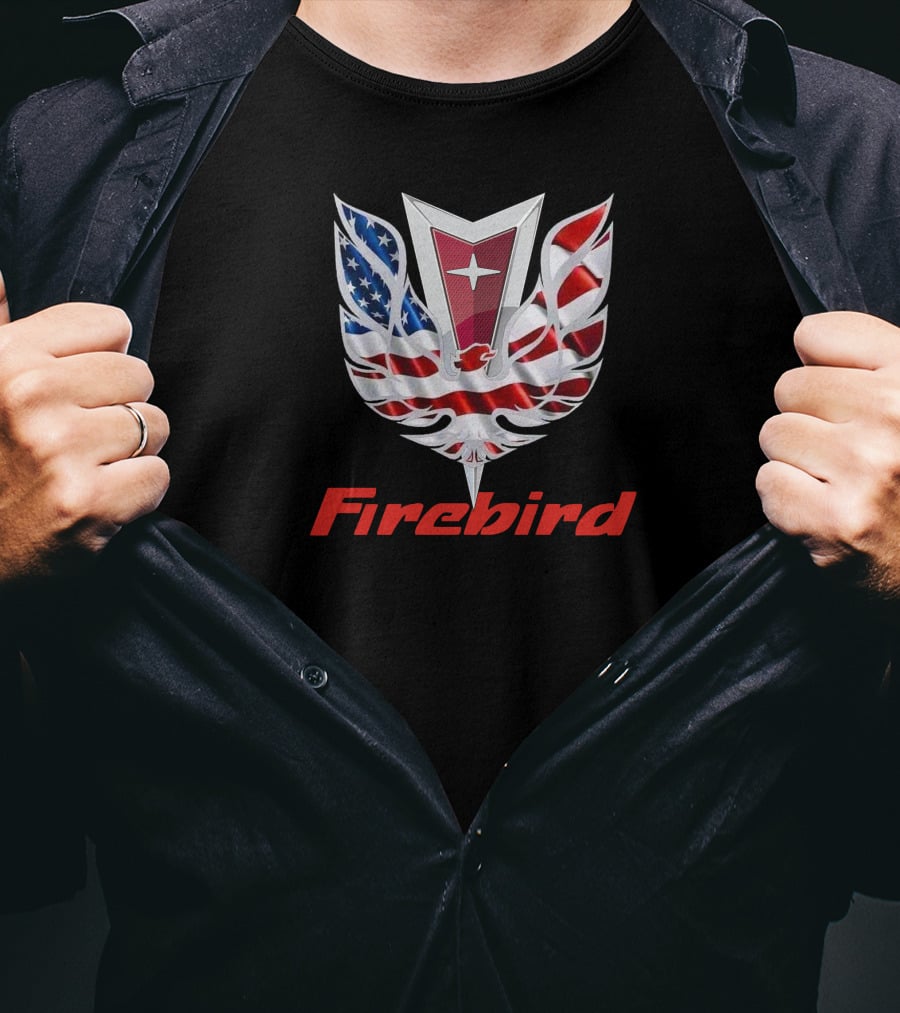 Firebird American Flag Eagle Emblem T-Shirt