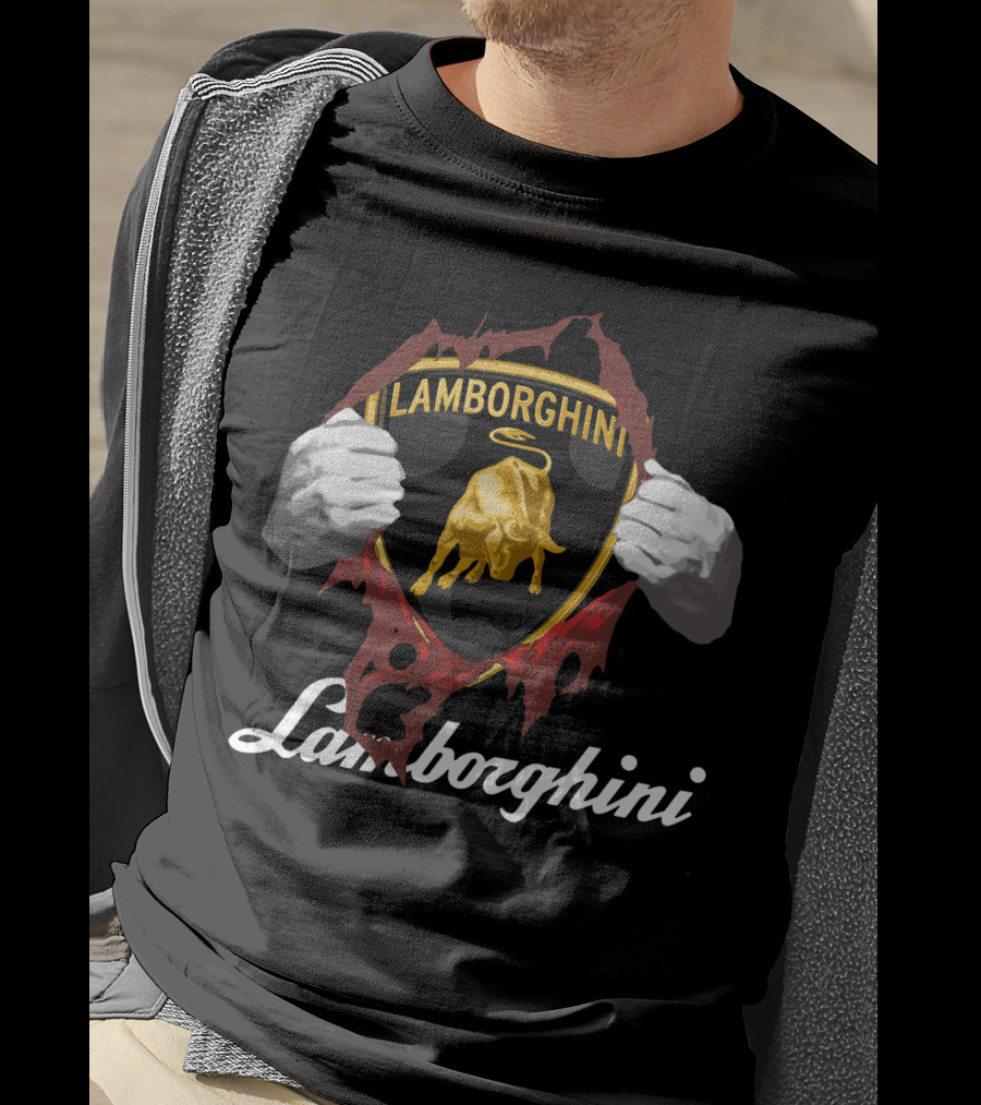 Lamborghini Bull Logo Tear Effect T-Shirt