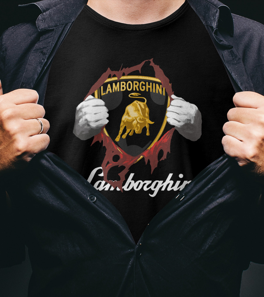 Lamborghini Bull Logo Tear Effect T-Shirt