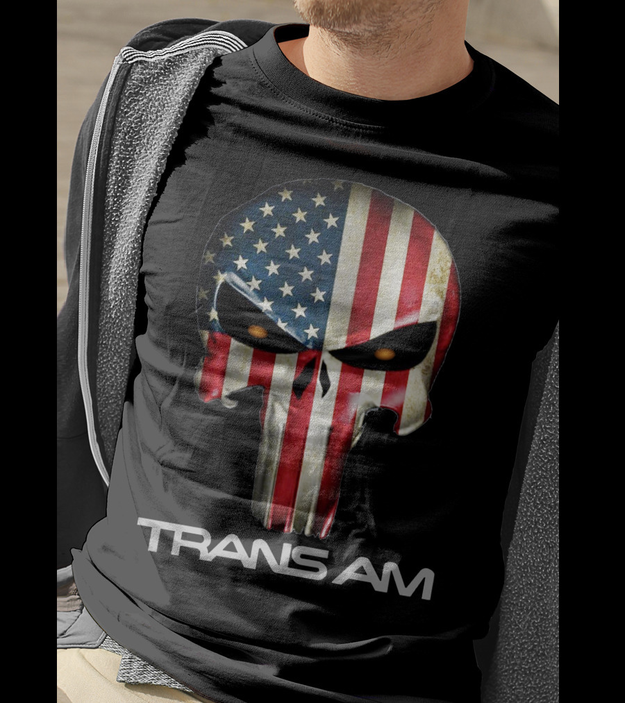 Trans Am American Flag Skull T-Shirt
