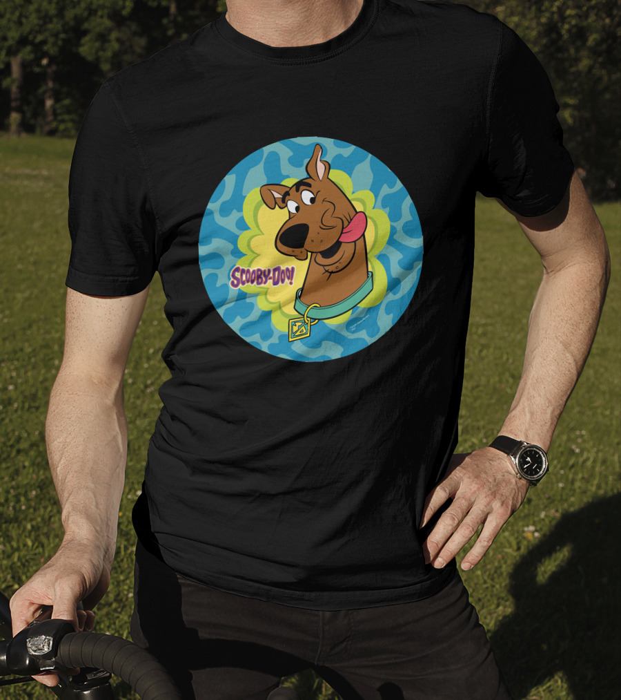 Scooby-Doo Winking Face In Blue And Green T-Shirt