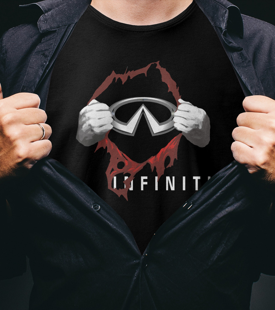 INFINITI Logo Superhero Unveiling Hands T-Shirt