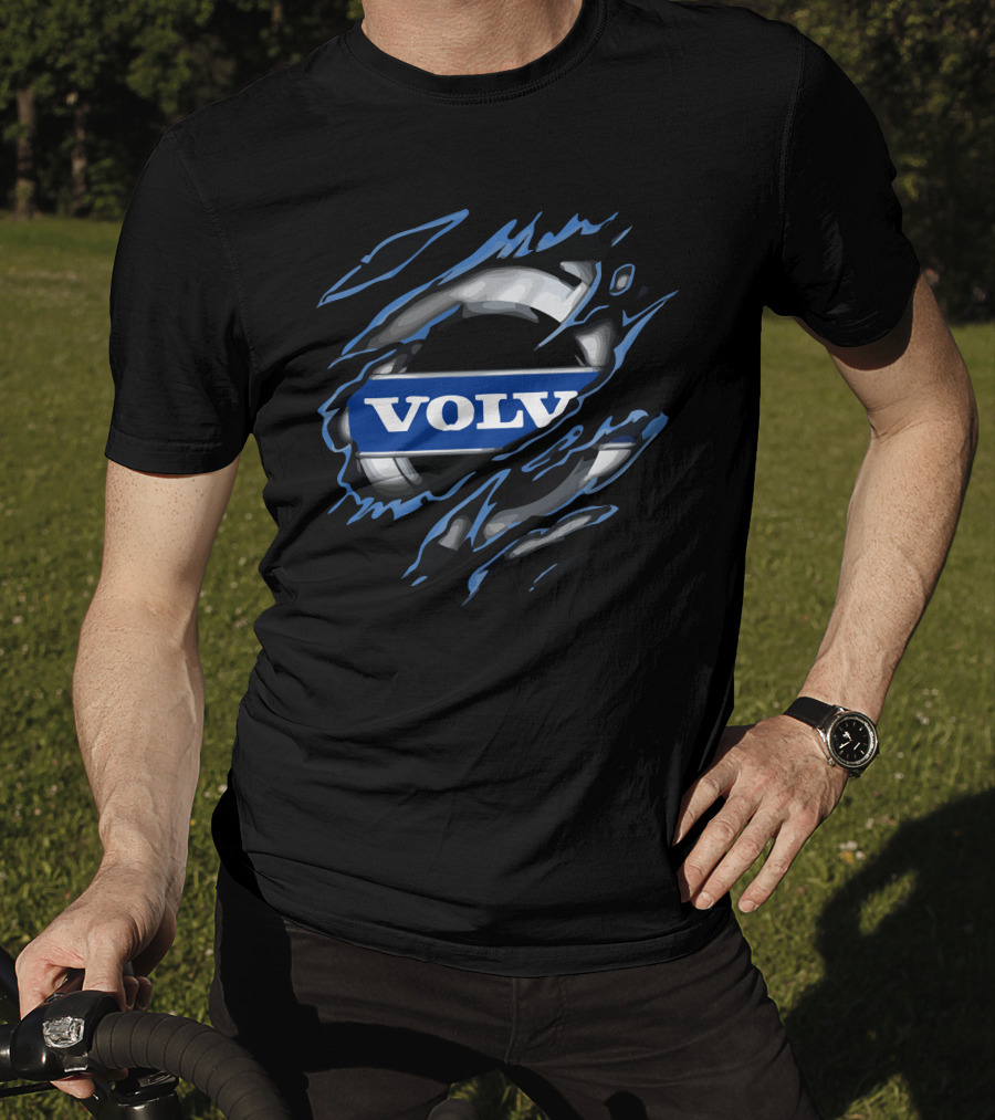 VOLVO Torn Metal Effect Automotive T-Shirt