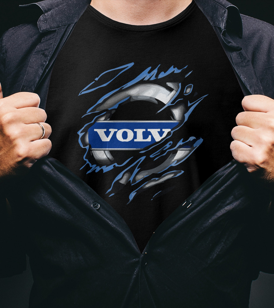 VOLVO Torn Metal Effect Automotive T-Shirt