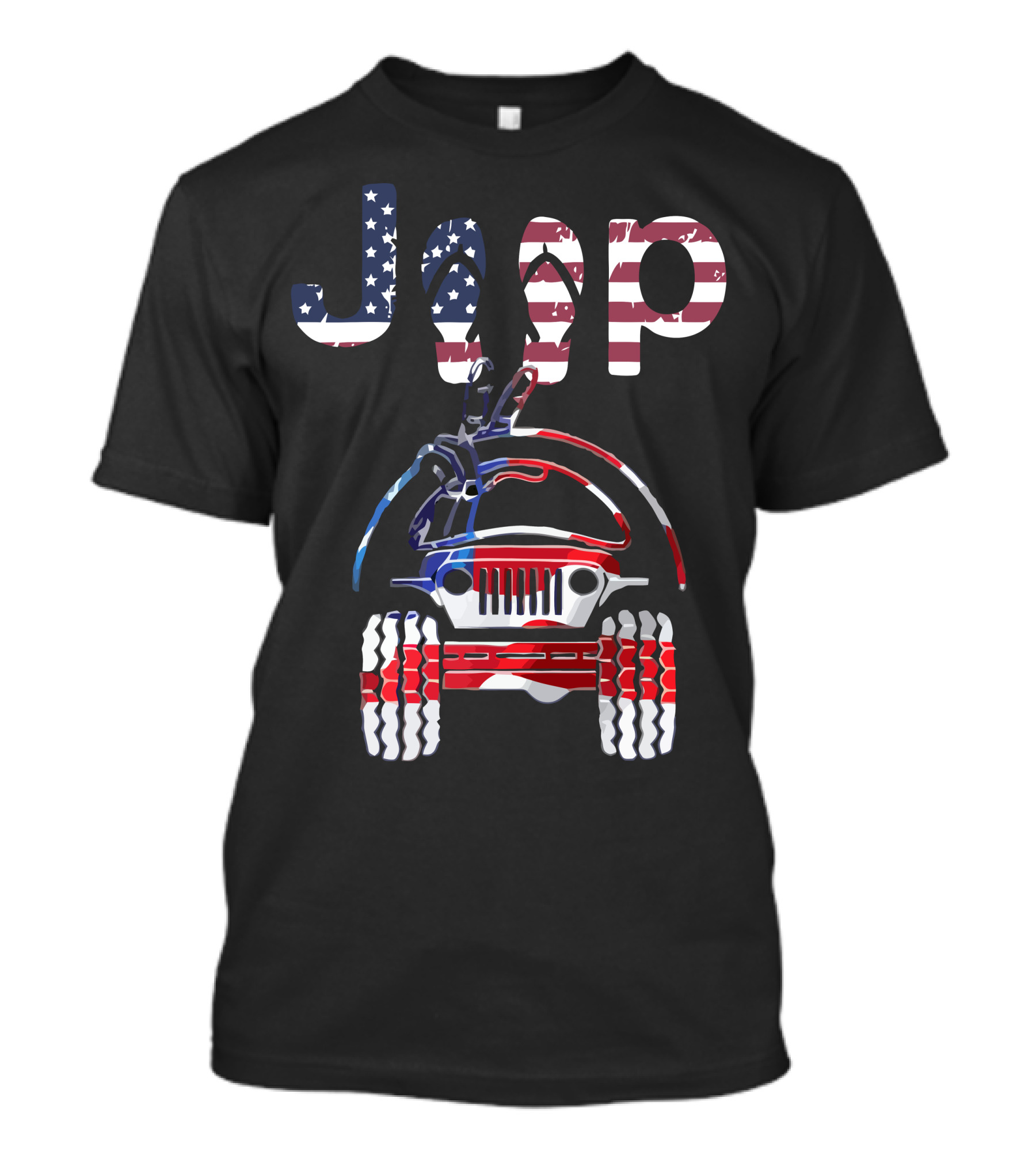 JEEP American Flag Off-Road Adventure T-Shirt