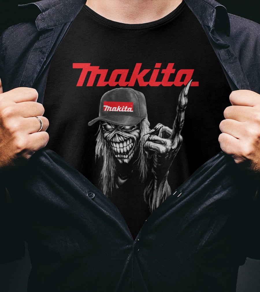 Makita Skeleton Rock Hand Gesture T-Shirt