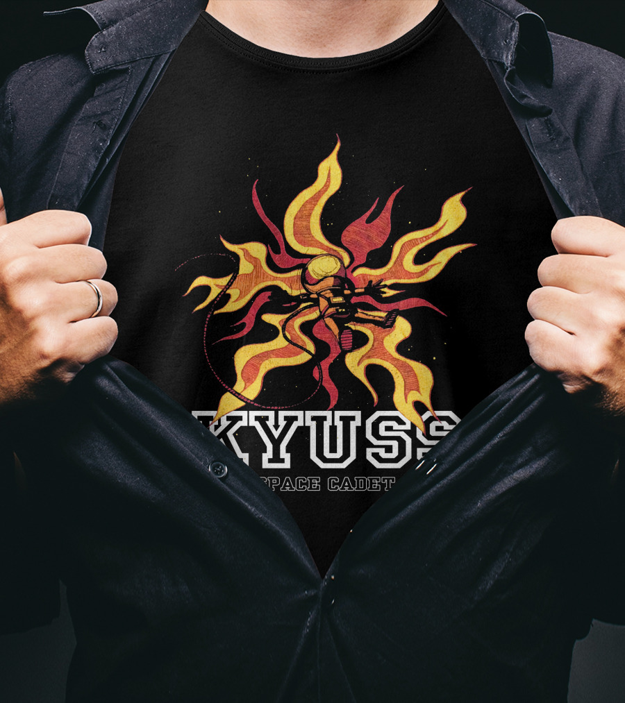KYUSS Space Cadet Flame Astronaut T-Shirt