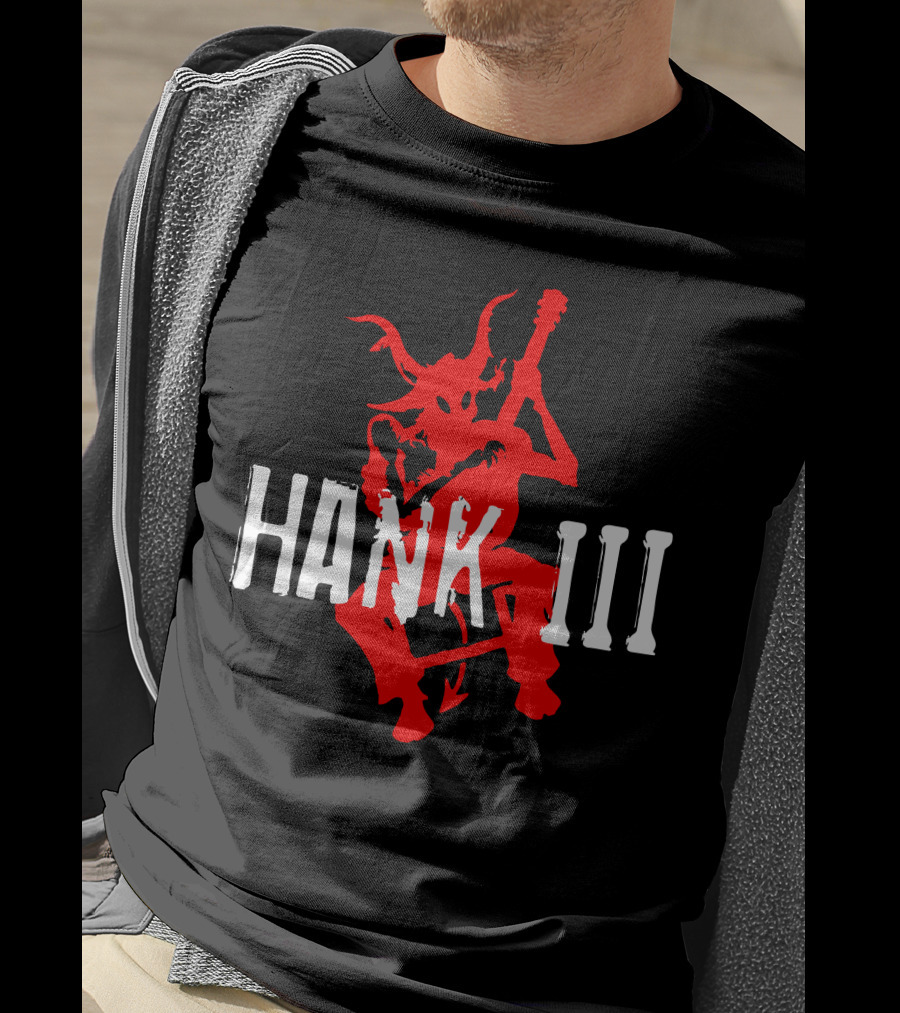 Hank III Red Devil Playing Guitar T-Shirt