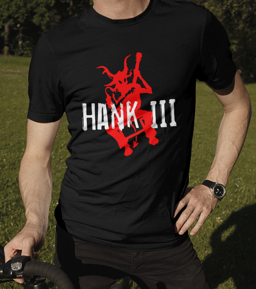 Hank III Red Devil Playing Guitar T-Shirt