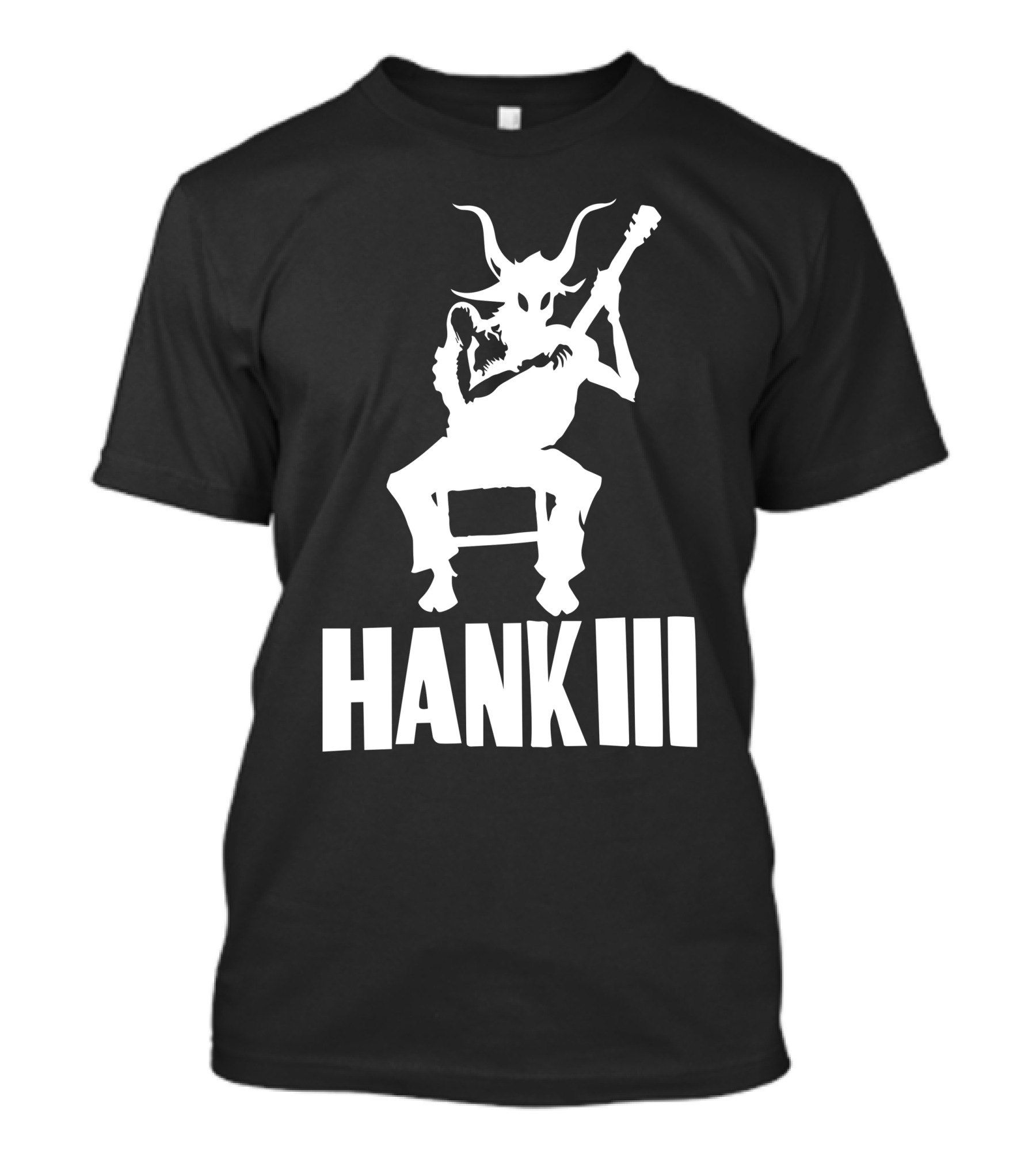 Hank III Goat Demon Playing Guitar T-Shirt