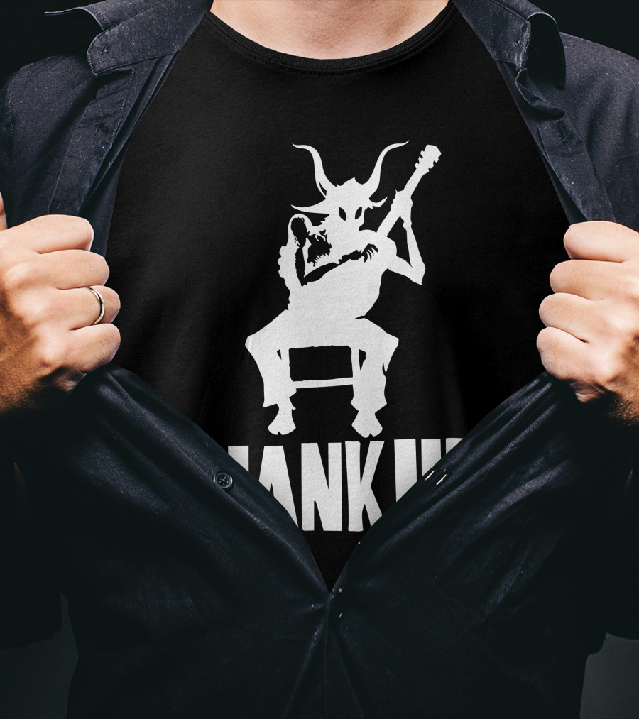 Hank III Goat Demon Playing Guitar T-Shirt