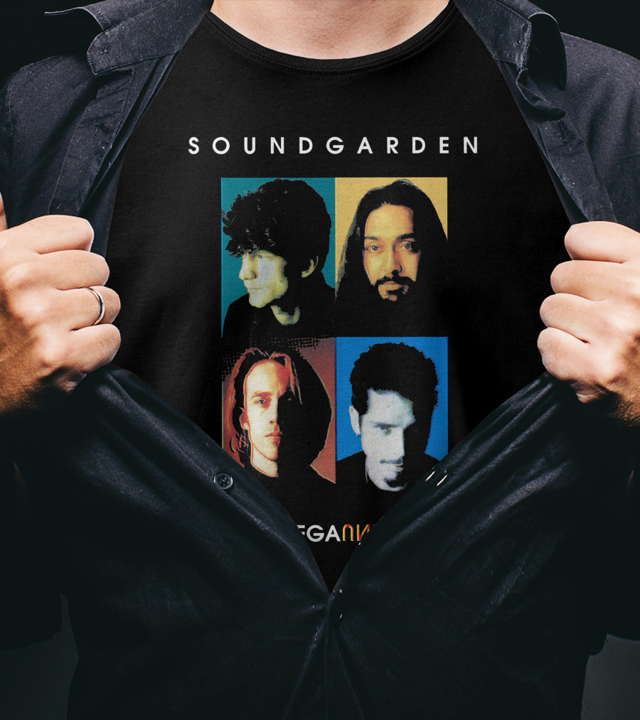 Soundgarden Ultramega OK Album Cover Quadrant Faces T-Shirt