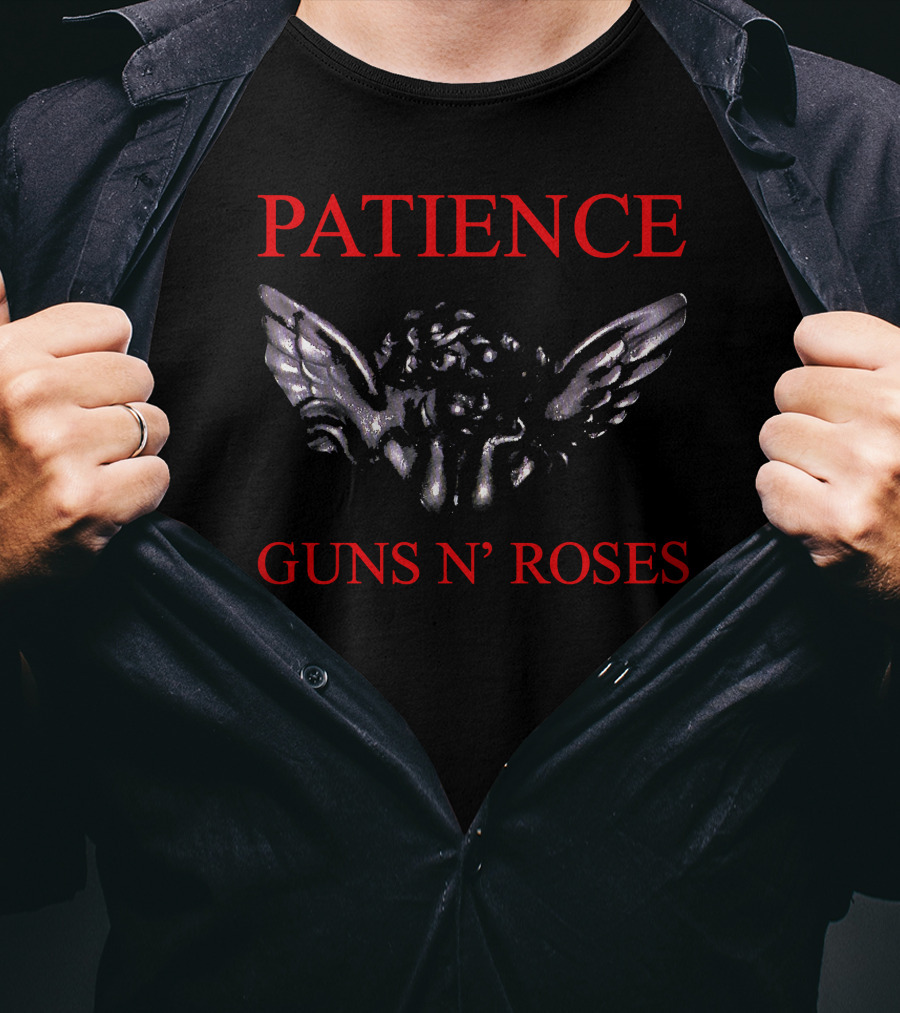 Patience Guns N' Roses Angel Wings T-Shirt