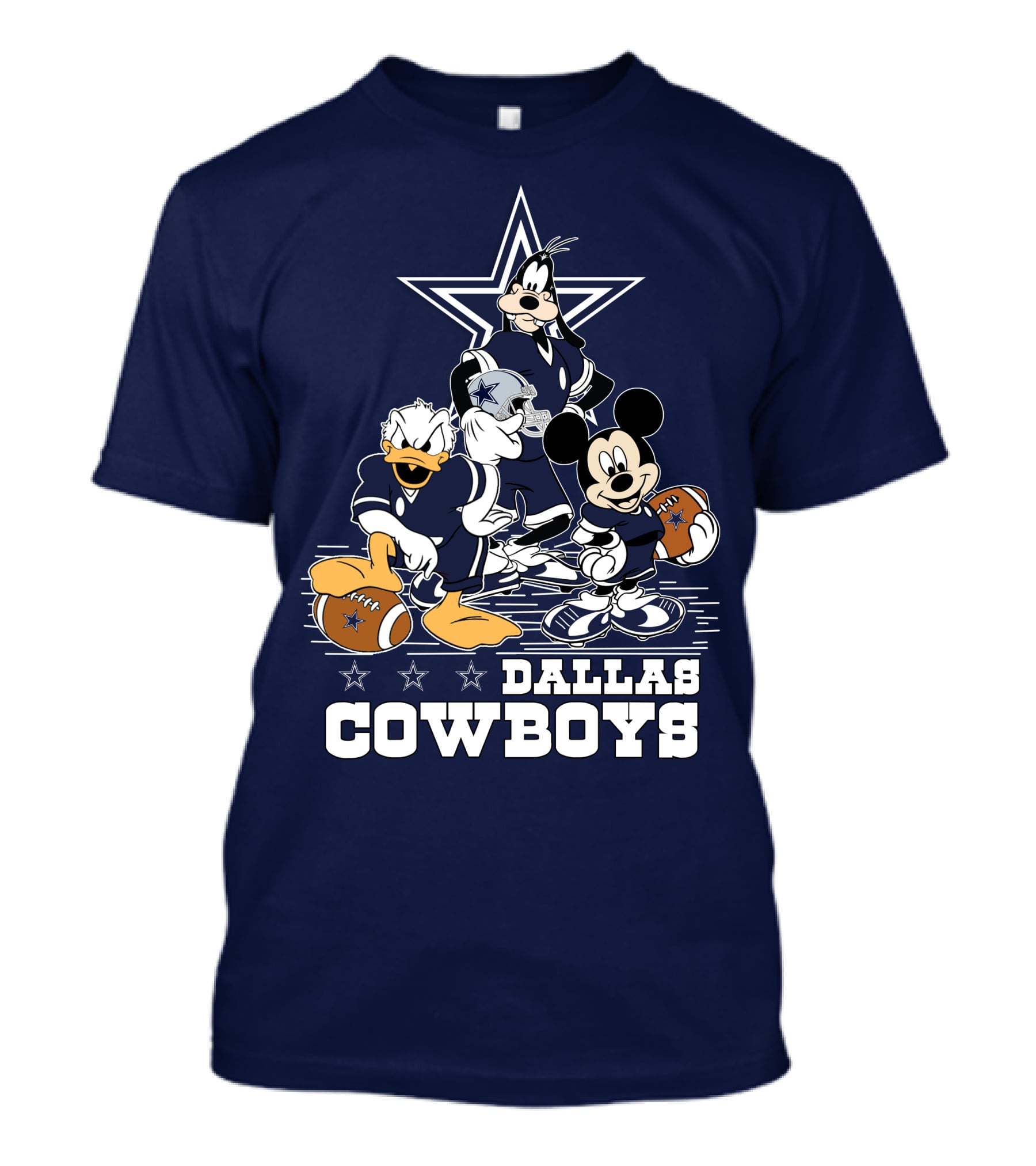 Dallas Cowboys Mickey Donald Goofy Football Team T-Shirt