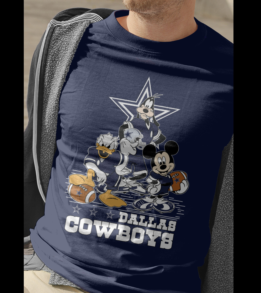 Dallas Cowboys Mickey Donald Goofy Football Team T-Shirt