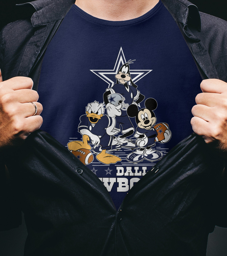 Dallas Cowboys Mickey Donald Goofy Football Team T-Shirt