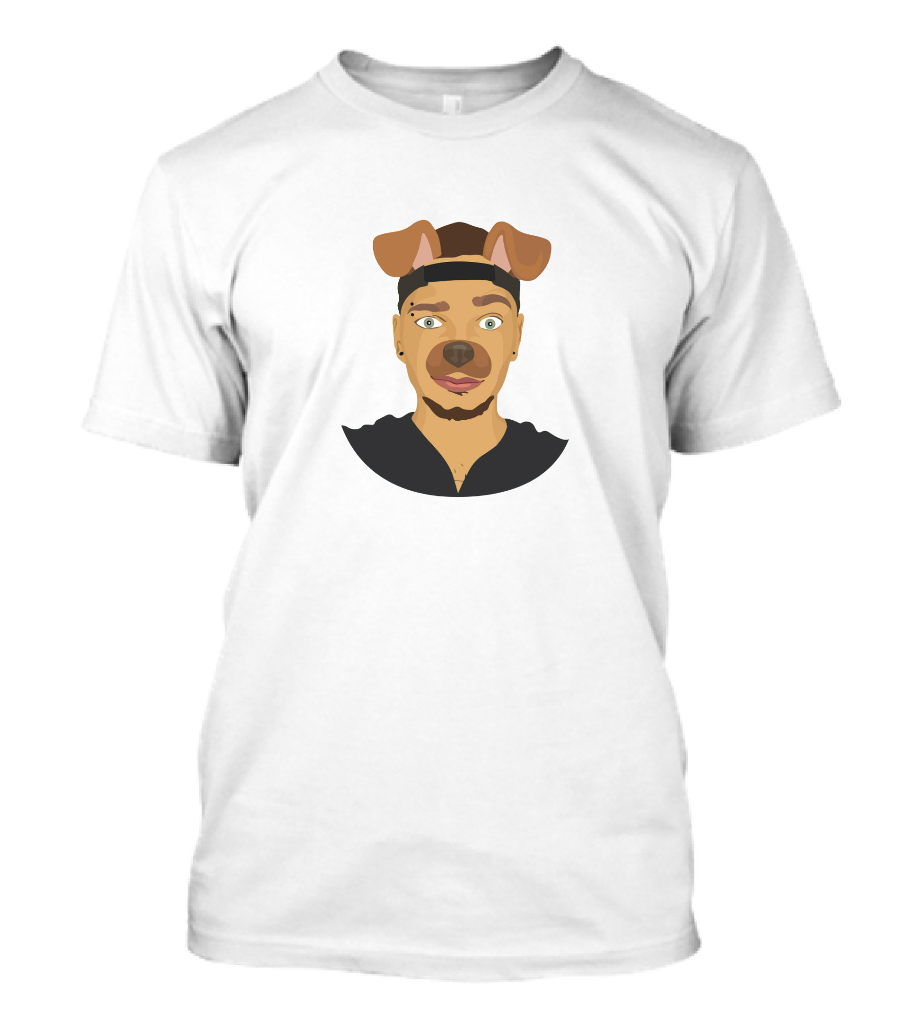 Kane Brown Cartoon Portrait With Dog Filter Ears And Nose T-Shirt