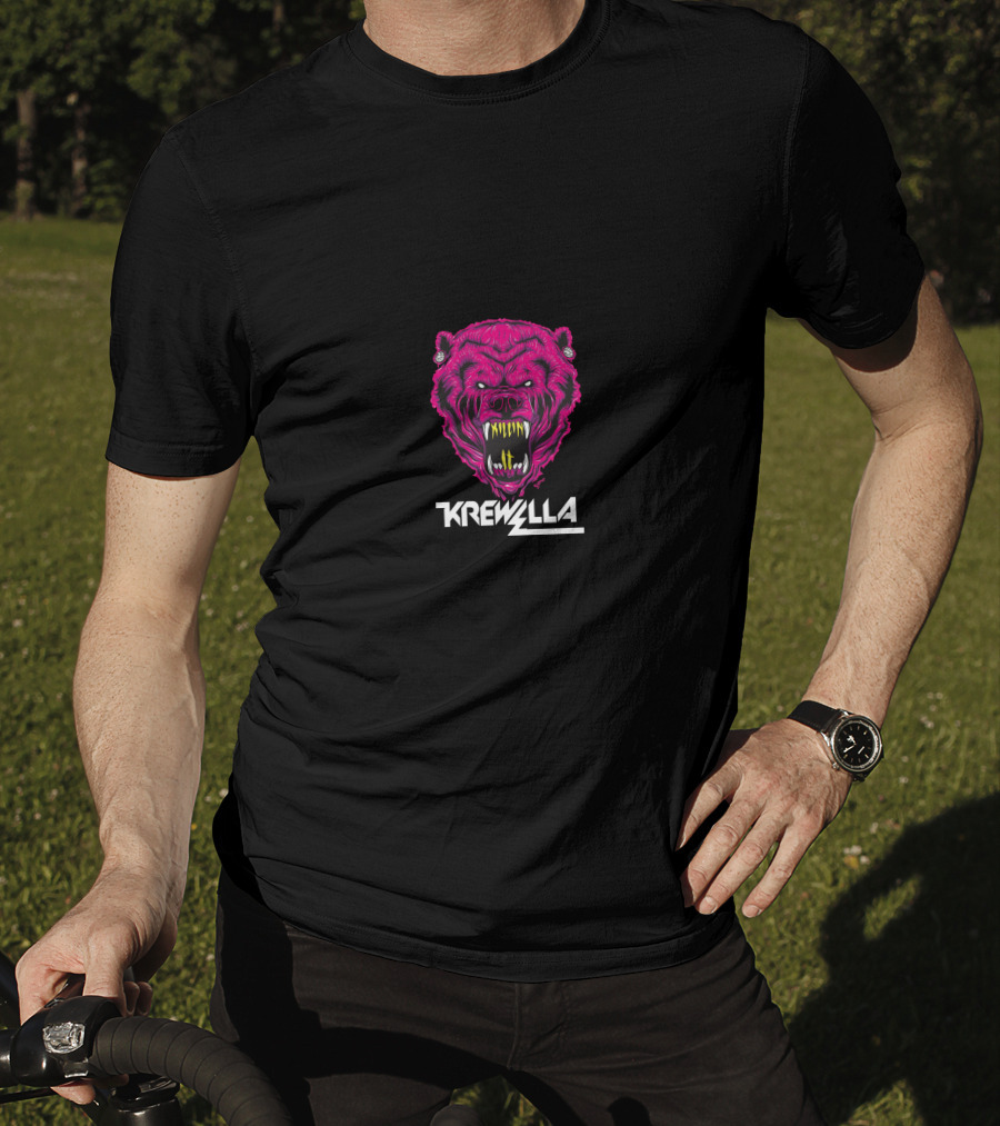 Krewella Fierce Neon Bear Head T-Shirt
