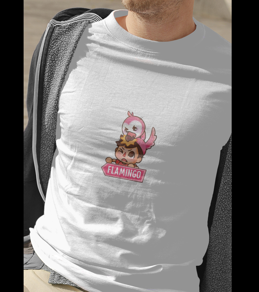 Flamingo Flim Flam Cute Cartoon Character With Bird T-Shirt